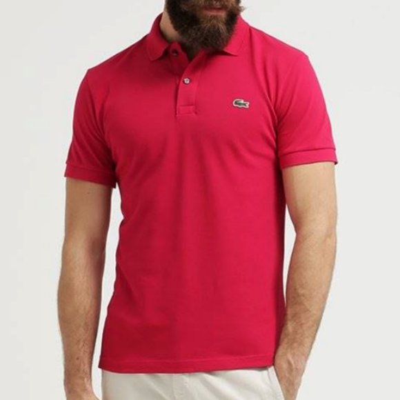 !LAST ONE! 🐊LACOSTE SLIM FIT POLO, Cherry *NWT* - Picture 1 of 6